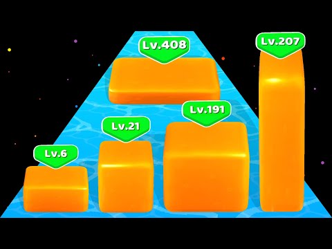 LEVEL UP 'Jelly Run 3D' ∞ Math Games (Satisfying ASMR Gameplay)