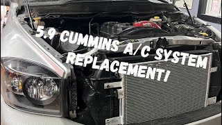 2003-2009 5.9/6.7 3rd gen Cummins A/C repairs. Compressor, orfice tube, dryer and condenser