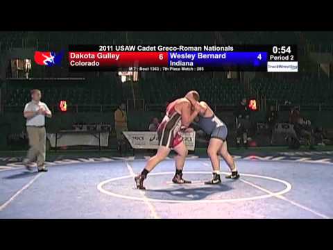Cadet Greco 7th 285 - Dakota Gulley (CO) vs. Wesley Bernard (IN)