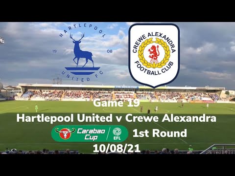2021/2022 game 19 - Hartlepool United v Crewe Alexandra, EFL Cup 1st Round 10/08/21