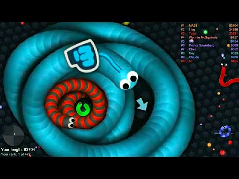 Slither.io A.I. 100,000+ Score Epic Slitherio Best Gameplay #smash #topX