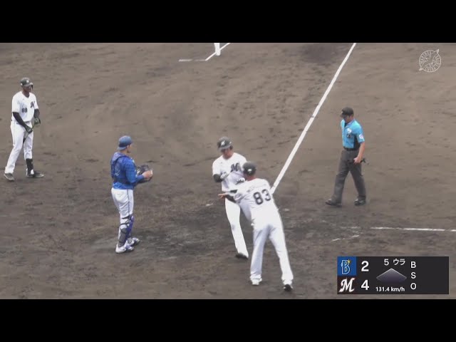 【ファーム】今シーズン初HR!! マリーンズ・茶谷健太 変化球を見事に捉えた!! 2025年8月10日 千葉ロッテマリーンズ 対 横浜DeNAベイスターズ