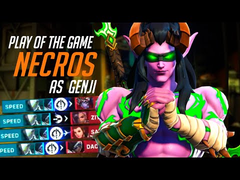 NECROS LEGENDARY GENJI ONE TRICK - POTG! OVERWATCH 2 TOP 500 SEASON 4
