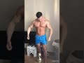 teen bodybuilder flexing muscles - throwback