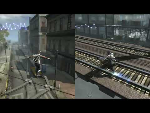 Infamous 2 vs Infamous 1 parkour comparison
