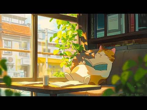 Chilled Cafe Shop 🐱🎶 Lofi Study Music ~ Stress Relief, Relaxing Music