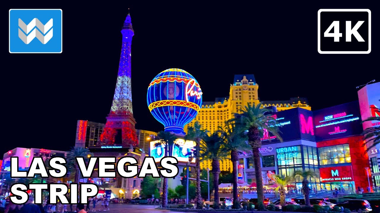 Immersive street-level walking tour through Las Vegas Strip at Night - Virtual, United States, showcasing authentic urban landscapes, local architecture, and the vibrant atmosphere of the city's neighborhoods