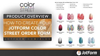How to create your Jotform Color Street Order Form