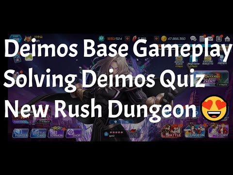Deimos Base Gameplay | Solving Deimos Quiz | New Rush Dungeon😍 | King of Fighters ALLSTAR