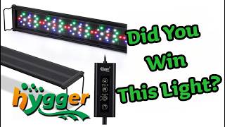 Hygger Light GIVEAWAY WINNER Announcement - Hygger Simple LED Light