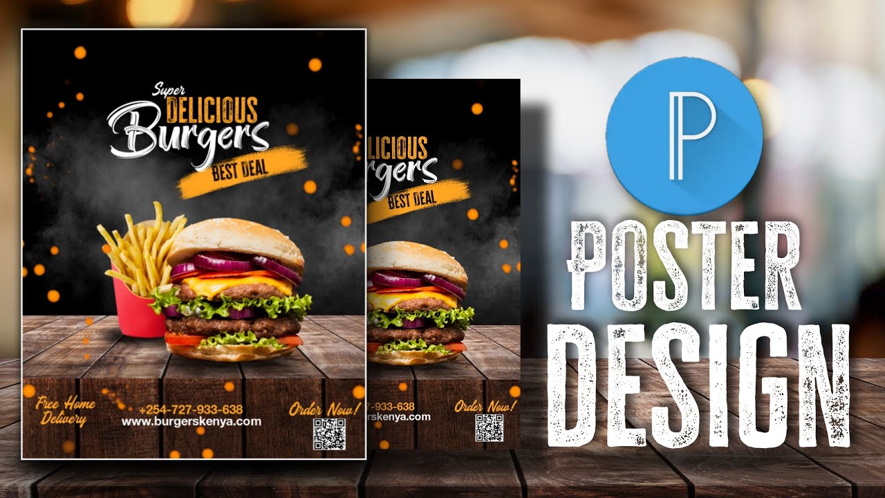 Design Fast Food Poster in PixelLab || PixelLab Tutorial || Phone Design