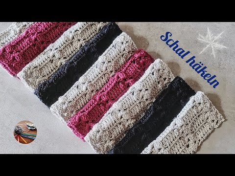 Schal häkeln ❄️ einfaches + schönes Häkelmuster 🥰