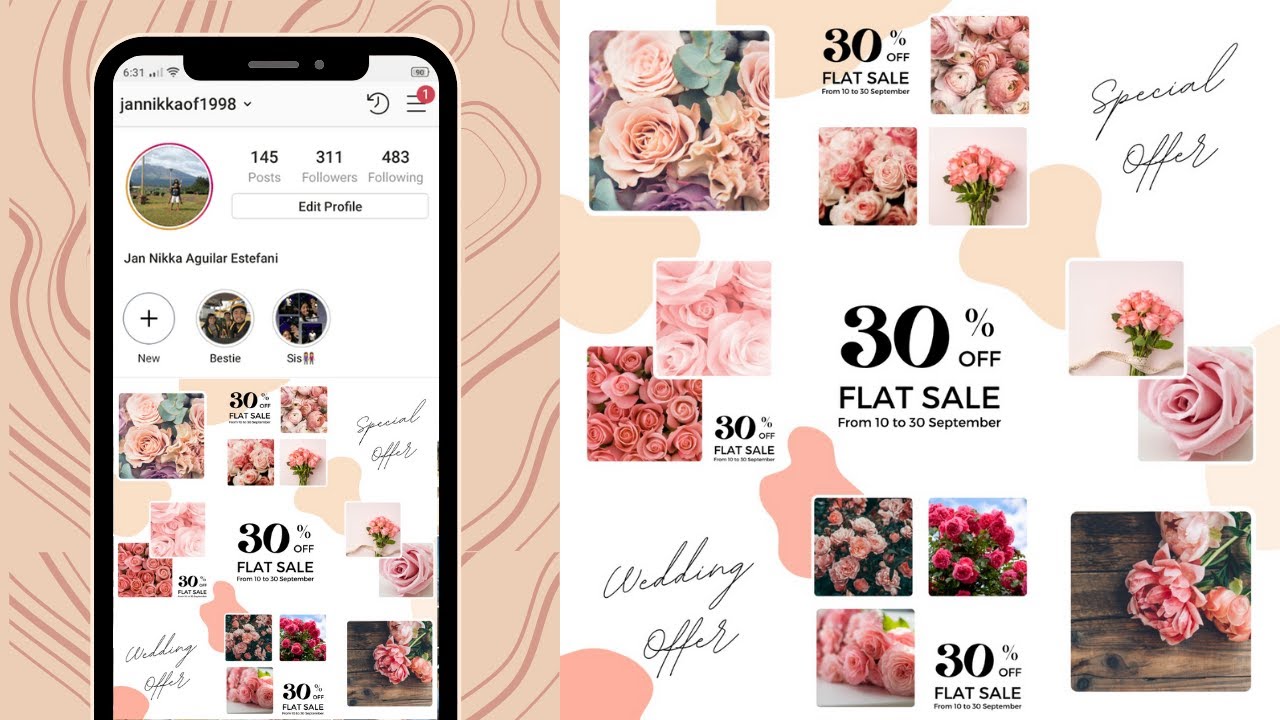Instagram Puzzle Feed Canva Tutorial + Free Template Download