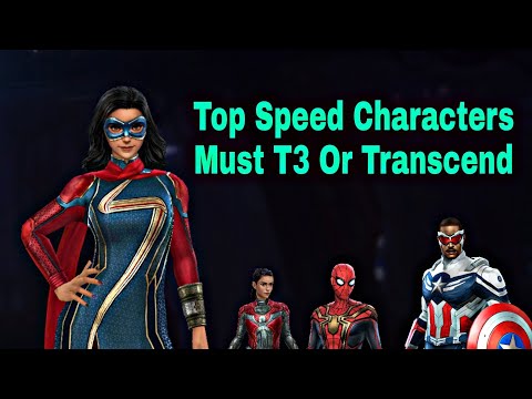 Top Speed Characters Guide And Must T3 Or Transcend Them 2022 - Marvel Future Fight