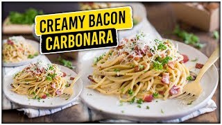 CREAMY BACON SPAGHETTI PASTA CARBONARA