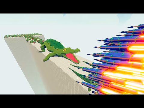 GIANT CROCODILE vs 3x EVERY BOSS - TABS WAR - Totally Accurate Battle Simulator TABS