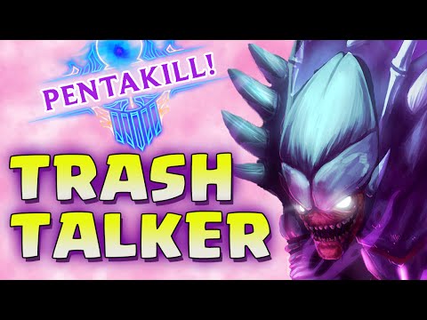 TRASH TALK ONE VERSUS FIVE PENTAKILL FULL AD KHA'ZIX - Nightblue3