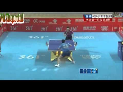 China Table Tennis Super League 2013 - Fang Bo Vs Li Ping -