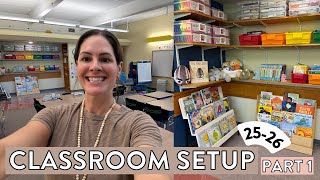 Classroom Setup 2025-2026 School Year // Set up my 1st Grade Classroom with me!