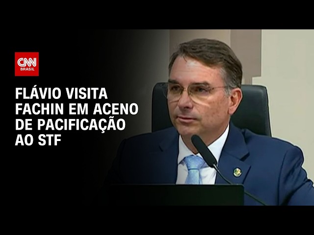 Flavio visita Fachin em aceno de pacificação ao STF | BASTIDORES CNN