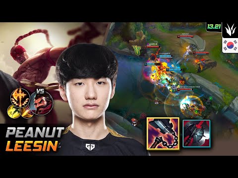 Peanut Lee Sin Jungle Build Goredrinker Conqueror - LOL KR GrandMaster Patch 13.21