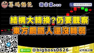 【大戶羅盤籌碼動能】 #謝宗霖0914，結構大轉換?仍要觀察 東方鋼鐵人還沒轉弱 (圖)