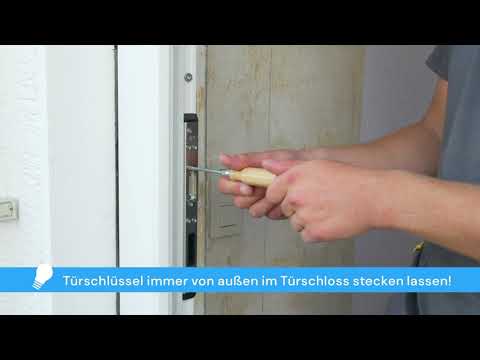 Türmontage Schritt 6: Haustür Schließstück einstellen - Schritt für Schritt