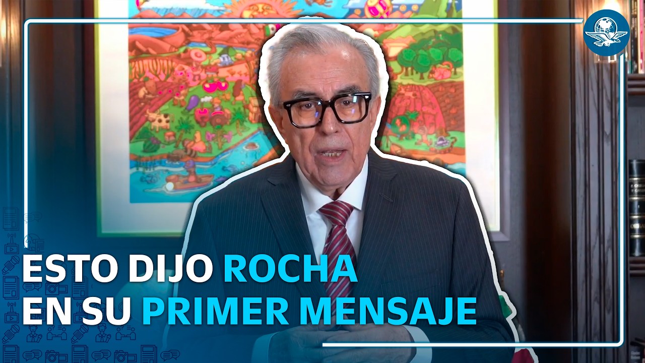 Rubén Rocha Moya da su primer mensaje tras retomar su cargo en Sinaloa