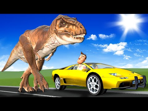 T-REX INTERRUPTS OUR RACE! (Garry's Mod)