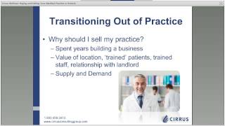 Webinar for Physicians: Buying and Selling a Medical Practice
