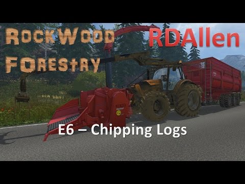 Farming Simulator 15 MP Rockwood E6 - Chipping Logs with the Jenz