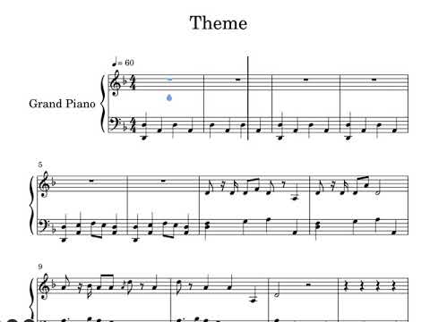 ABRSM 2020-23 Violin Grade 2 B1 Theme (tempo : 60)piano accompaniment