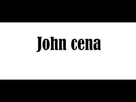 how to pronounce jhon cena