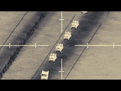 Apache Helicopter Destroys Entire Military Convoy With 30mm Chain Gun | AH-64D