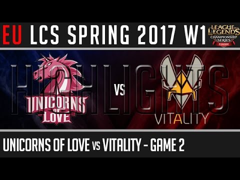 UOL vs VIT Highlights Game 2, EU LCS Spring 2017 Week 1 Day 2, Unicorns of Love vs Vitality G2