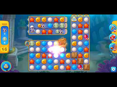 Fishdom. 8582 level no boosters and diamonds. 17 moves (❌ no lightning)