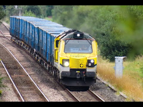 Freightliner Class 70 No. 70003 on 6F33 Bredbury - Runcorn Folly Lane @ Cow Lane on 25.08.21 - HD