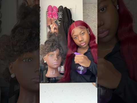 Vickey Cathey Does her mannequin hair for a school party 😱 #shorts #asmr