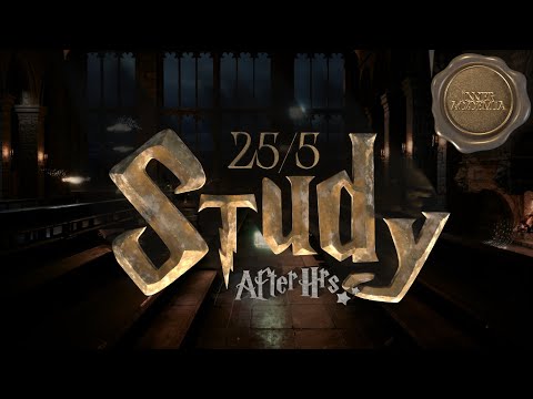 Study at the Hogwarts Great Hall at Night ⭐Pomodoro Focus Ambience (25/5) x4📜
