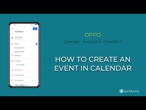 How to Create an Event in Calendar - Oppo [Android 11 - ColorOS 11]