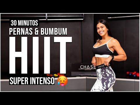 30 Min Pernas & BUMBUM Treino HIIT Super Intenso  | Queime 500 Calorias | Em Casa | Sem Equipamento