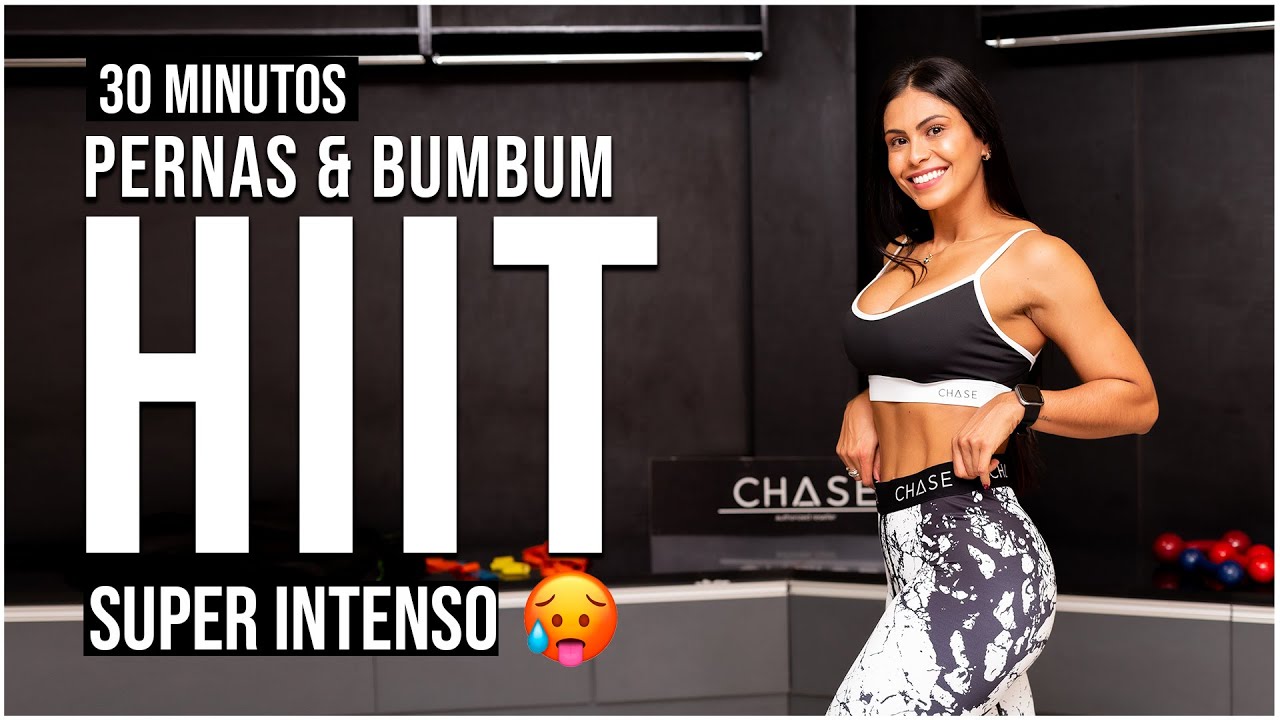 30 Min Pernas & BUMBUM Treino HIIT Super Intenso  | Queime 500 Calorias | Em Casa | Sem Equipamento