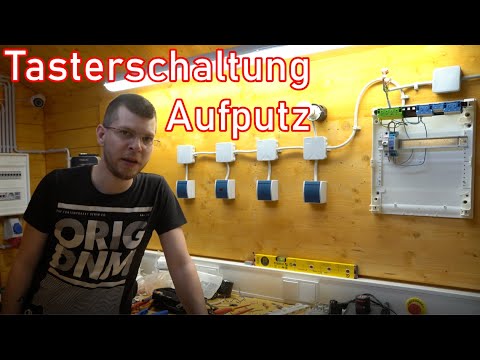 Wiring a surface-mounted push button switch (impulse switch)