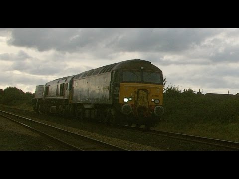 Prestatyn 23.9.2016 - DRS 57310 Pride of Cumbria & 66430 on Valley flasks - class 57 66