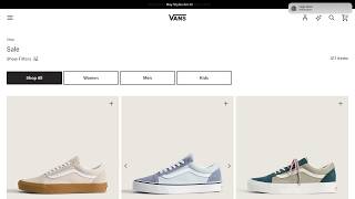 Shop Sale - Discounted Shoes, Clothing & Skate | Vans · Vans.com · 202