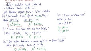 17) İstatistik - Hipotez testi - Giriş