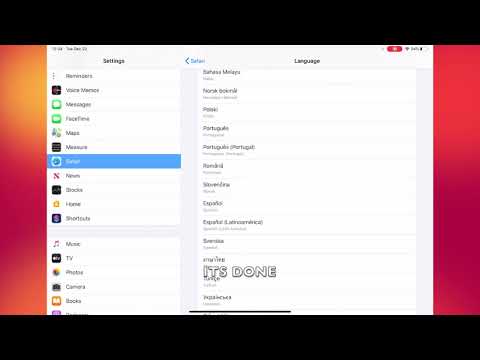 HOW TO CHANGE SAFARI BROWSER LANGUAGE IN IPADOS 13.6 (IPAD)