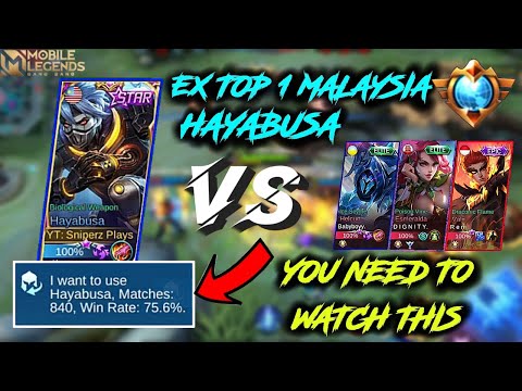 TOP SUPREME HAYABUSA VS 5 BROKEN HEROES [MUST WATCH!] RANKED HIGHLIGHT 2020 - MLBB #6