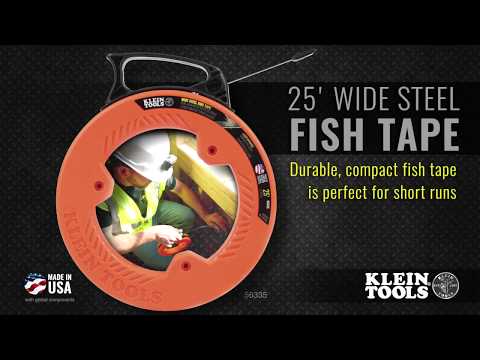 Klein Tools 56331 Steel Fish Tape, 1/8-Inch x 50-Foot