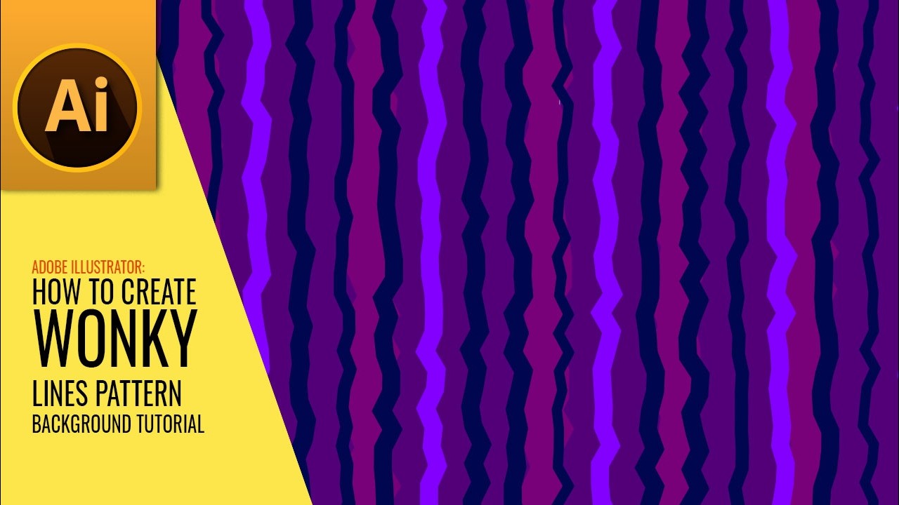 Adobe Illustrator Wonky Lines Pattern Background Tutorial Step by Step